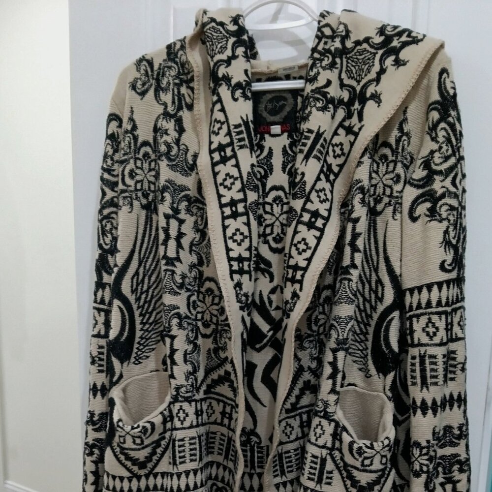 Johnny Was Hoodie Duster Cardigan Wrap